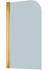 Душевое ограждение  EV LUX 75 09 01, сторона левая 1505 мм, профиль золото, стекло прозрачное, покрытие BriteGuard , БЕЗ поддона ZZ