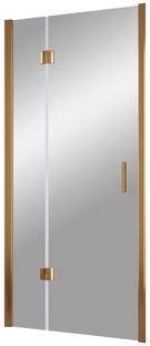 Дверь в нишу AFP, 110x190 см, одностворчатая распашная, левая, профиль бронза, стекло сатин ZZ