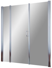 Дверь в нишу EP-2F, 135x190 см, распашная, петли слева, профиль глянцевый хром, стекло прозрачное ZZ товар