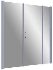 Дверь в нишу EP-2F, 160x190 см, распашная, правая, профиль мат.хром, стекло прозрачное ZZ товар