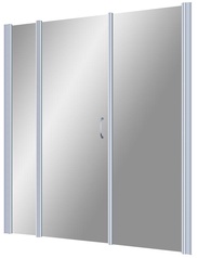 Дверь в нишу EP-2F, 175x190 см, распашная, левая, профиль мат.хром, стекло прозрачное ZZ товар