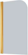Шторка на ванну 76x140 см, левая, профиль золото, стекло прозрачное ZZ