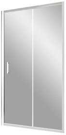 Дверь в нишу ZP (knob), 100*190 см, двухсекционная раздвижная, профиль белый, стекло прозрачное ZZ