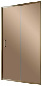 Дверь в нишу ZP, 115x190 см, двухсекционная раздвижная, профиль бронза, стекло бронза с покрытием QuickNano ZZ